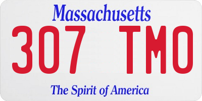MA license plate 307TM0