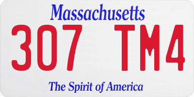 MA license plate 307TM4