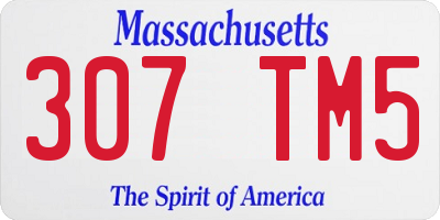 MA license plate 307TM5