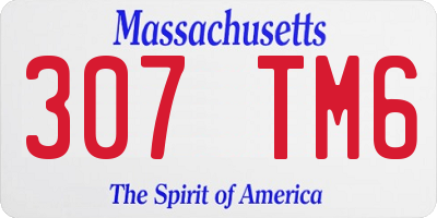 MA license plate 307TM6