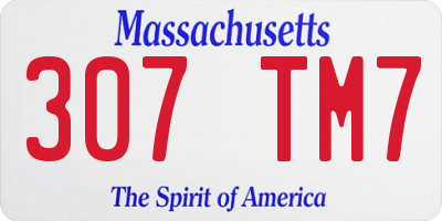 MA license plate 307TM7