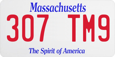 MA license plate 307TM9