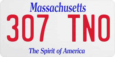 MA license plate 307TN0