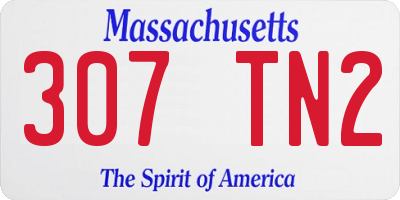 MA license plate 307TN2