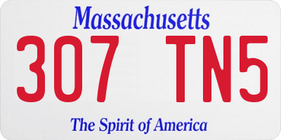 MA license plate 307TN5