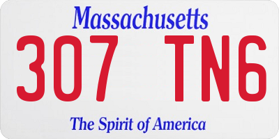 MA license plate 307TN6