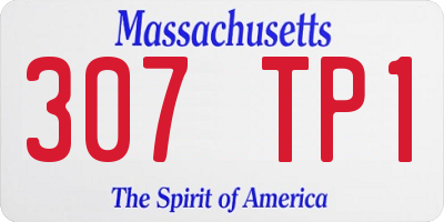 MA license plate 307TP1