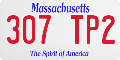 MA license plate 307TP2
