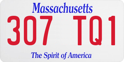 MA license plate 307TQ1