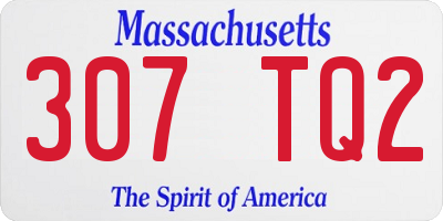 MA license plate 307TQ2