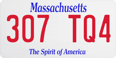 MA license plate 307TQ4