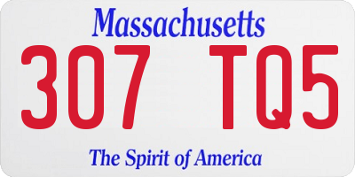 MA license plate 307TQ5