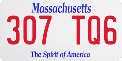 MA license plate 307TQ6