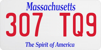 MA license plate 307TQ9