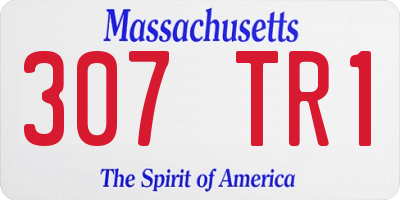 MA license plate 307TR1