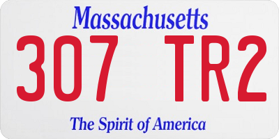 MA license plate 307TR2