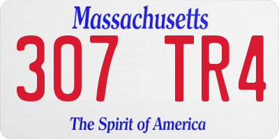 MA license plate 307TR4