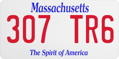 MA license plate 307TR6