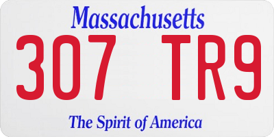 MA license plate 307TR9