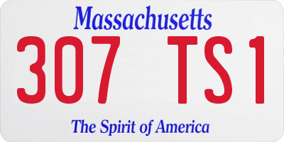 MA license plate 307TS1