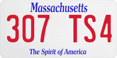 MA license plate 307TS4