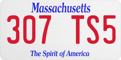 MA license plate 307TS5