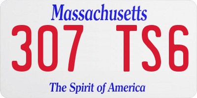 MA license plate 307TS6