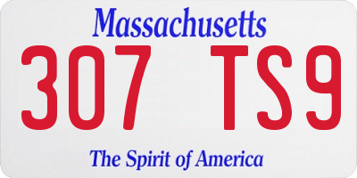 MA license plate 307TS9