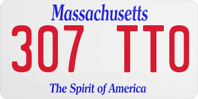 MA license plate 307TT0
