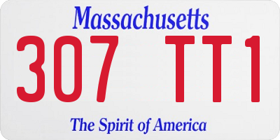 MA license plate 307TT1