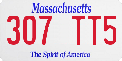 MA license plate 307TT5