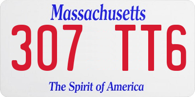 MA license plate 307TT6