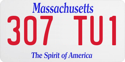 MA license plate 307TU1