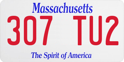 MA license plate 307TU2