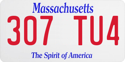 MA license plate 307TU4