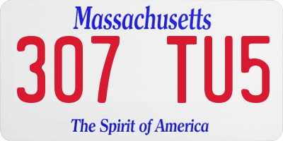 MA license plate 307TU5