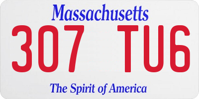 MA license plate 307TU6