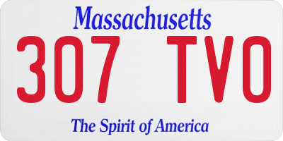 MA license plate 307TV0