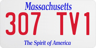 MA license plate 307TV1