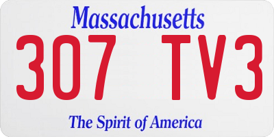 MA license plate 307TV3