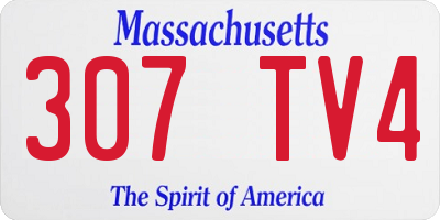 MA license plate 307TV4