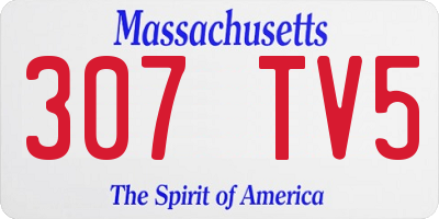 MA license plate 307TV5