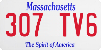 MA license plate 307TV6