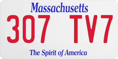MA license plate 307TV7