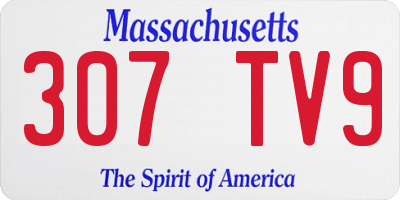 MA license plate 307TV9