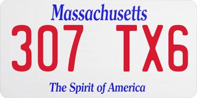MA license plate 307TX6