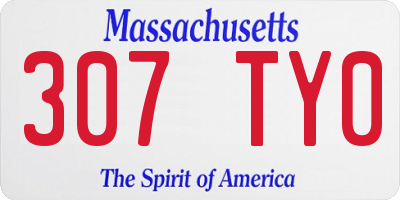 MA license plate 307TY0