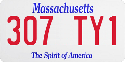 MA license plate 307TY1