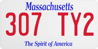 MA license plate 307TY2