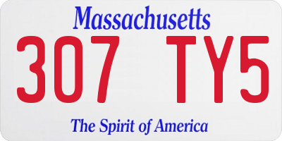 MA license plate 307TY5